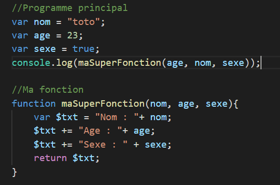 fonction et  programmation JavaScript