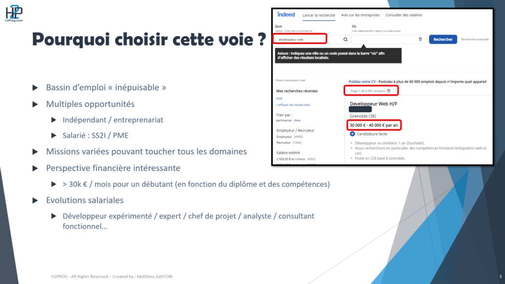 choisir le développement web